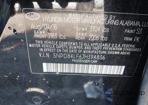 2018 Hyundai Elantra Value Edition из США, поврежденный, VIN 5NPD84LF6JH394836